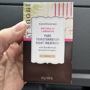BareMinerals Pure Transformation Night Treatment Medium 4.2 g 0.15 oz  - NEW